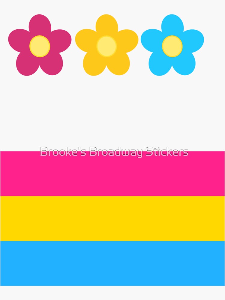 Pan Pride Sticker Pack Daisy Flower And Flag Sticker For Sale By Brooklynelise14 Redbubble