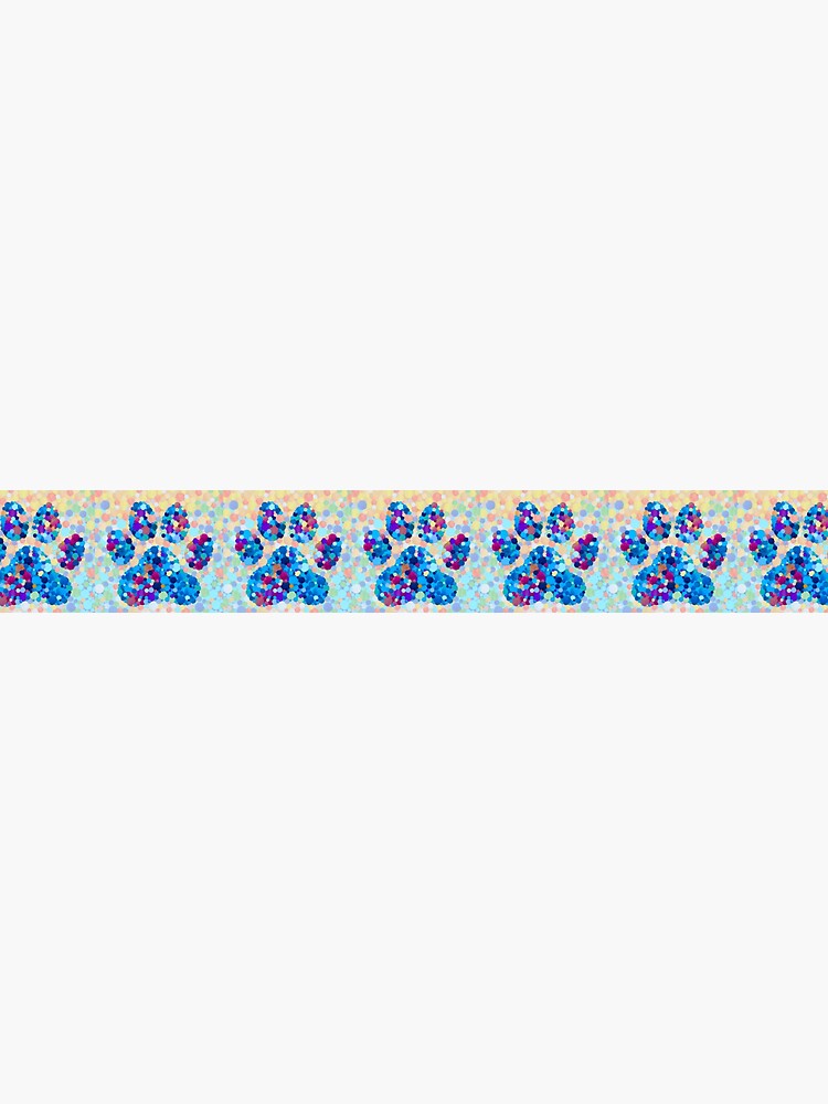 Colorful Mosaic Paw Print Cute Dog And Cat Art by SharonCummings