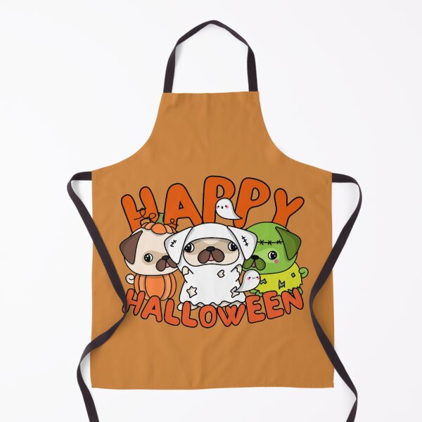 Item preview, Happy Halloween! Spooky pugs in costumes Spooktober 2022 design designed and sold by to-esu.