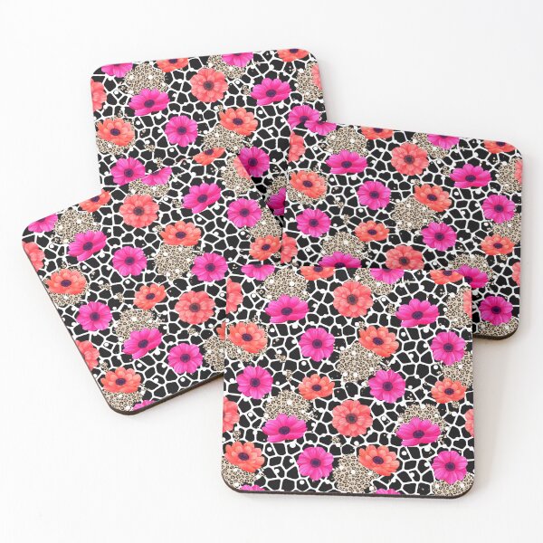 Item preview, Black and White Whimsical Floral Animal Print designed and sold by Trimzz.