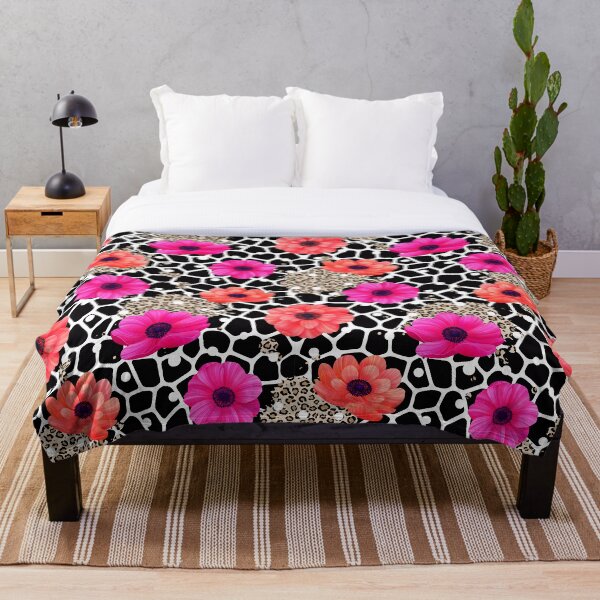 Item preview, Black and White Whimsical Floral Animal Print designed and sold by Trimzz.