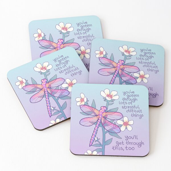 Item preview, "You'll Get Through This, Too" Kind Dragonfly designed and sold by thelatestkate.