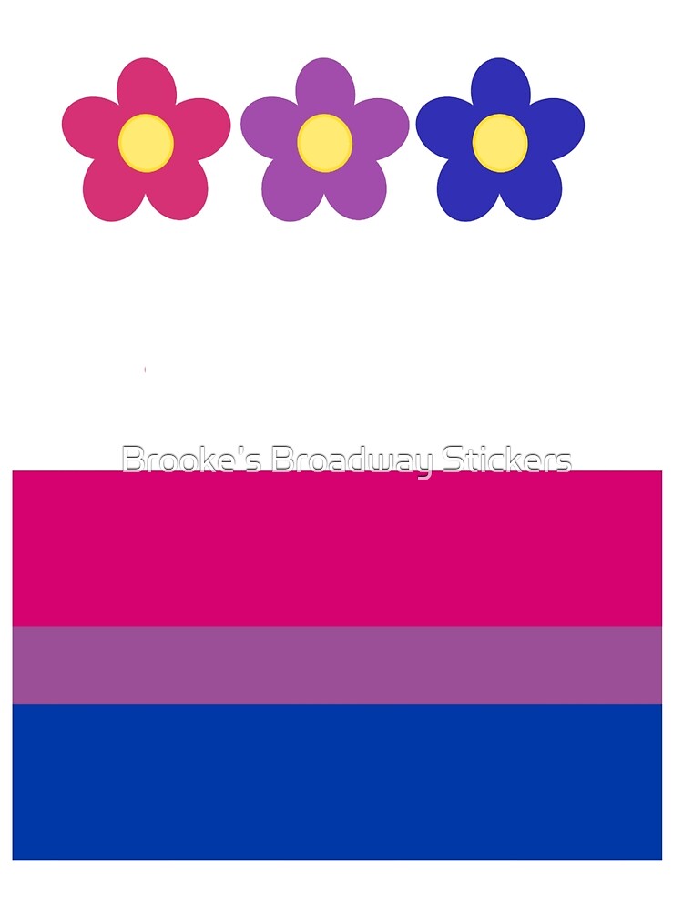 "Bisexual Pride Sticker Pack Bi Daisy Flower and Flag" Poster for Sale
