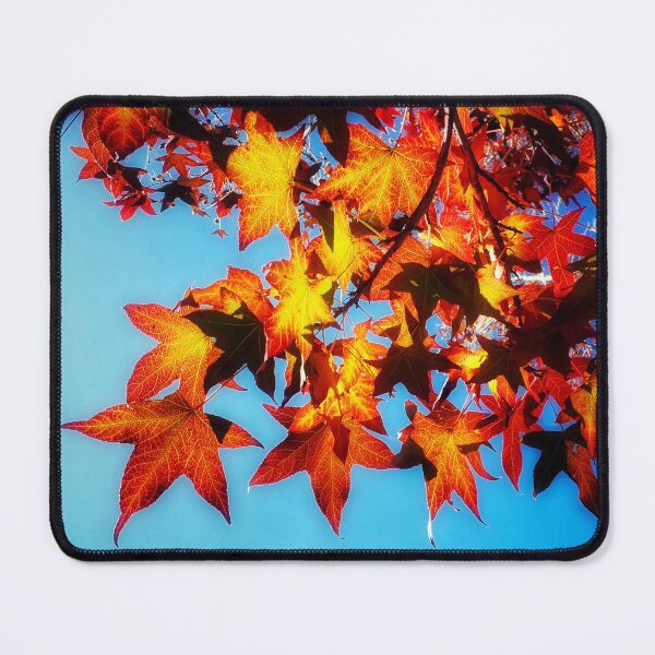 Item preview, Warm Autumn Tones Leaves Autumnal Hues Orange Leaves and Blue Sky designed and sold by Beachy.