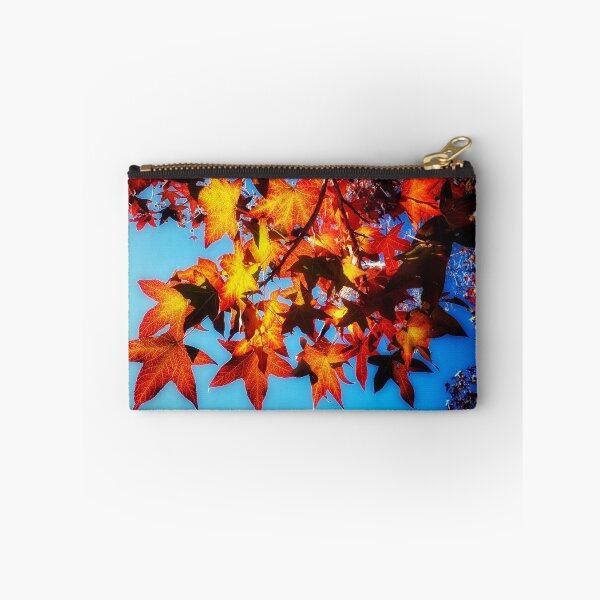 Item preview, Warm Autumn Tones Leaves Autumnal Hues Orange Leaves and Blue Sky designed and sold by Beachy.