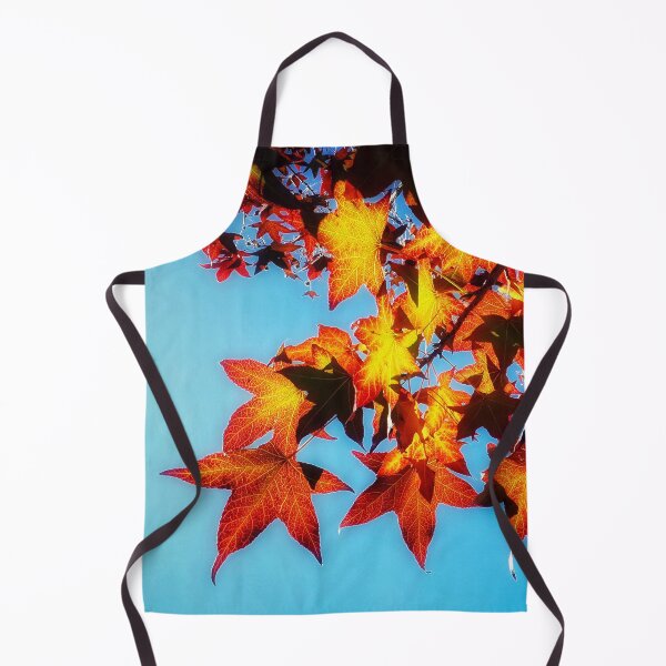 Item preview, Warm Autumn Tones Leaves Autumnal Hues Orange Leaves and Blue Sky designed and sold by Beachy.