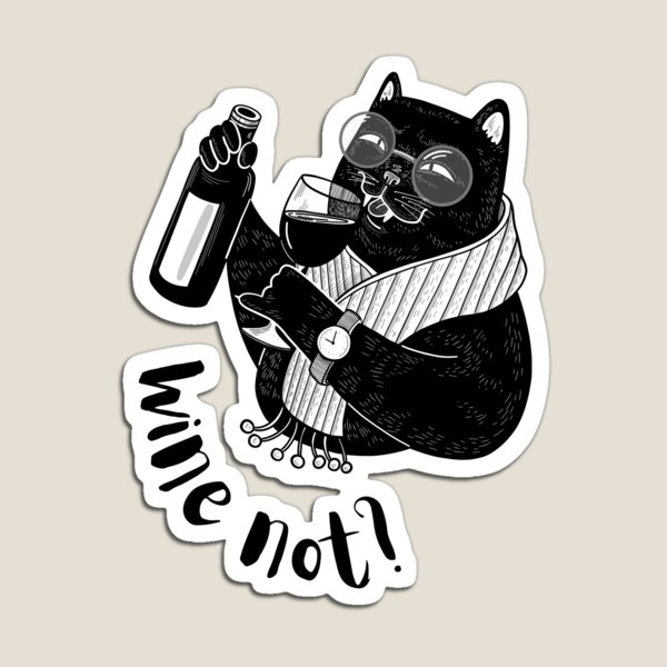 Item preview, Cat Drinking Wine designed and sold by Magossa.