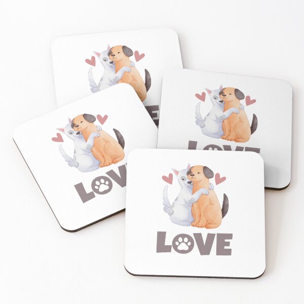 Item preview, Cute Puppy Friends in Love designed and sold by HappyLifeCreate.