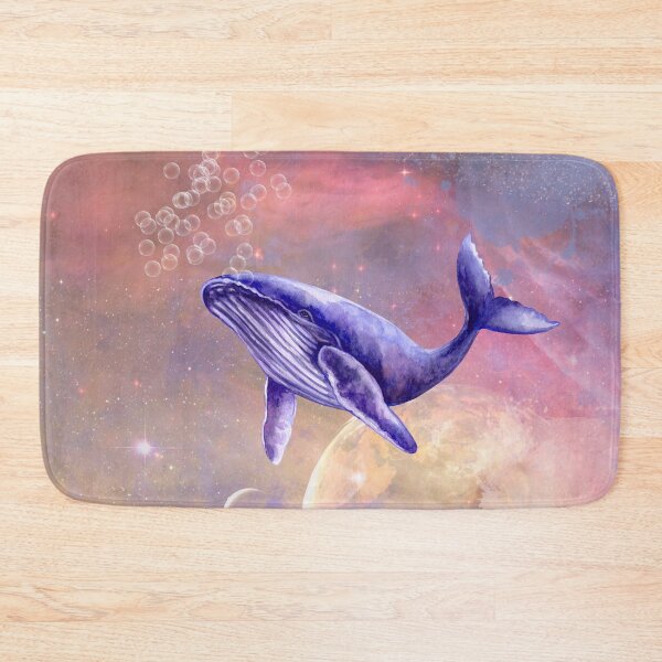 Item preview, A whale swimming in space designed and sold by ApurwaArtShop.