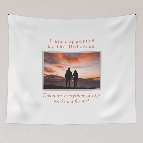 Item preview, I am supported by the universe - law of attraction - manifesting - positivity - abundance designed and sold by InsultTees.