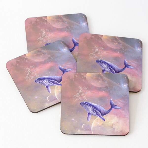 Item preview, A whale swimming in space designed and sold by ApurwaArtShop.