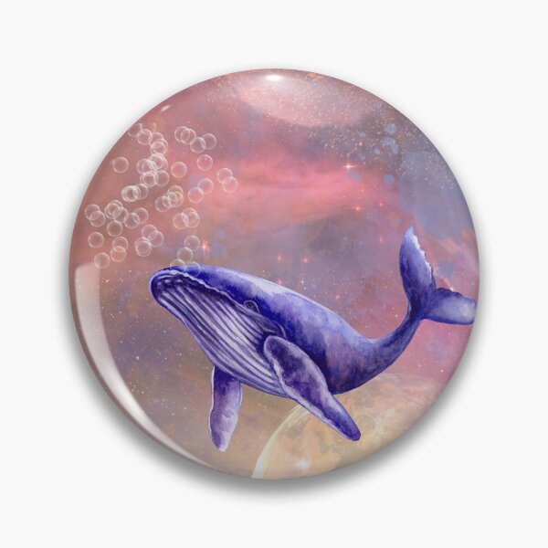 Item preview, A whale swimming in space designed and sold by ApurwaArtShop.
