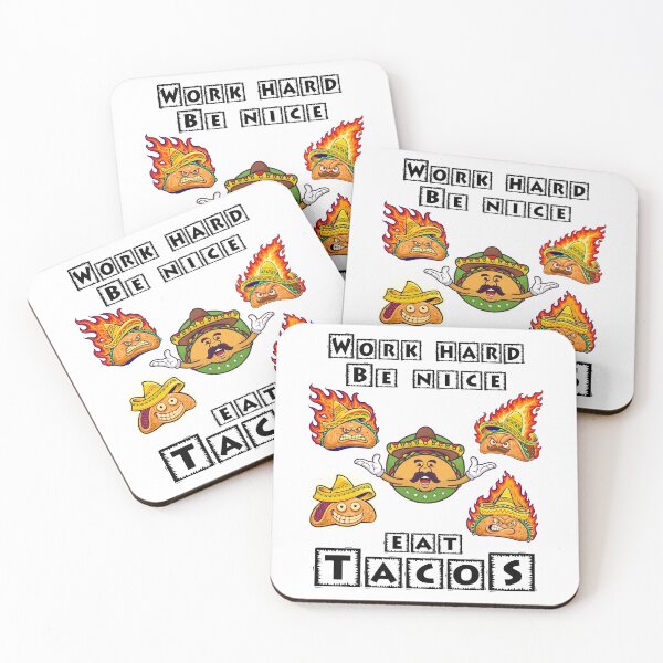Item preview, Work Hard Be Nice Eat Tacos designed and sold by Shirtflyer.