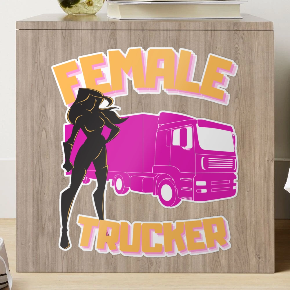  Female Truck Driver Gifts & Accessories Trucker Lady-Truck  Driver-Female Throw Pillow, 16x16, Multicolor : Home & Kitchen