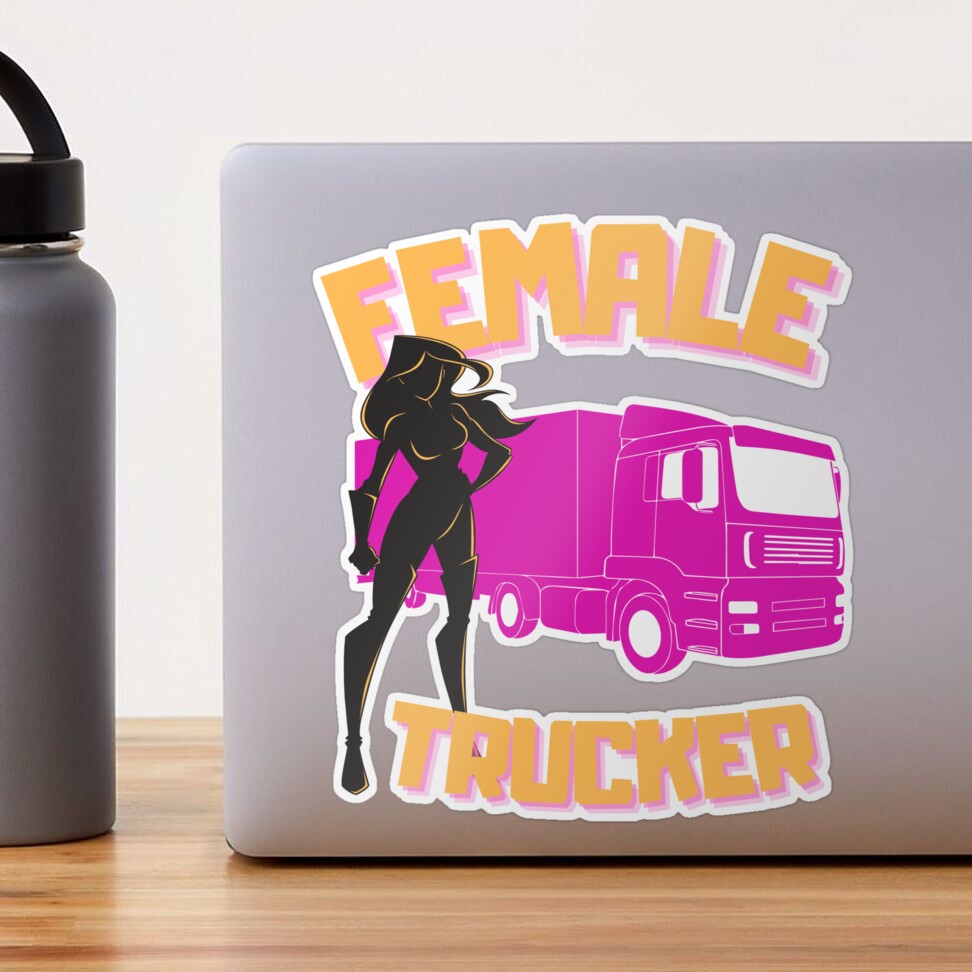  Female Truck Driver Gifts & Accessories Trucker Lady-Truck  Driver-Female Throw Pillow, 16x16, Multicolor : Home & Kitchen