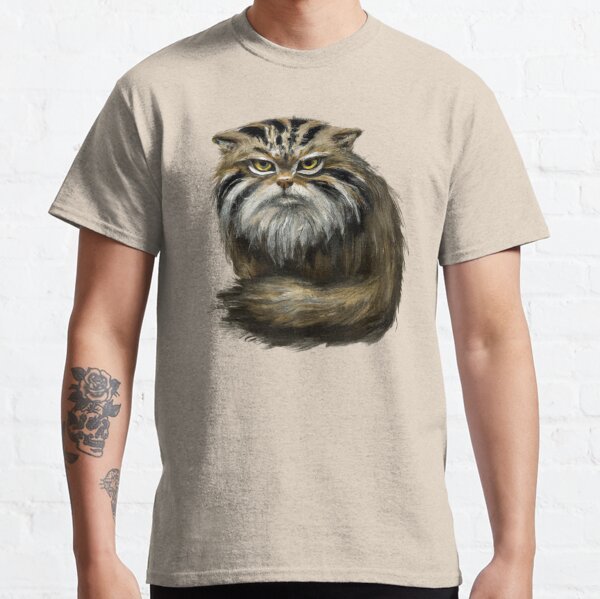 Angry Cat Face Growling - Funny Retro Kitty Gifts' Men's T-Shirt