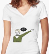 Clip Women's Fitted V-Neck T-Shirt