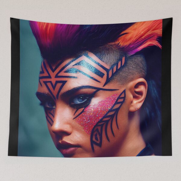 Item preview,  Colorfull and beautiful mohawk designed and sold by ai1art.