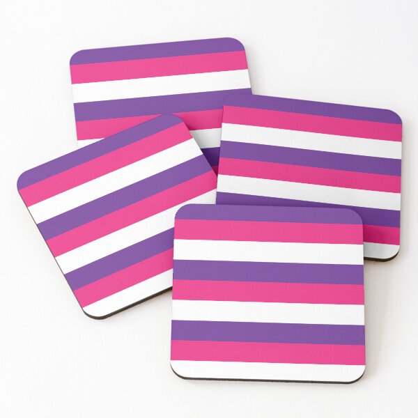 Item preview, Stripes Pattern Pink Purple White designed and sold by ValeriesGallery.