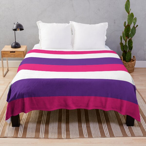Item preview, Stripes Pattern Pink Purple White designed and sold by ValeriesGallery.