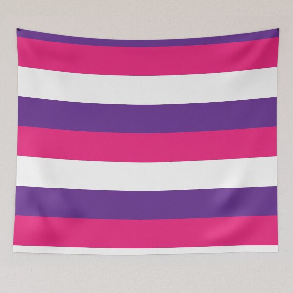 Item preview, Stripes Pattern Pink Purple White designed and sold by ValeriesGallery.