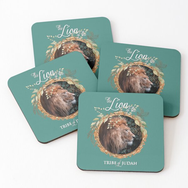 Item preview, Lion of Judah wreath on sea green designed and sold by AbideApparel.
