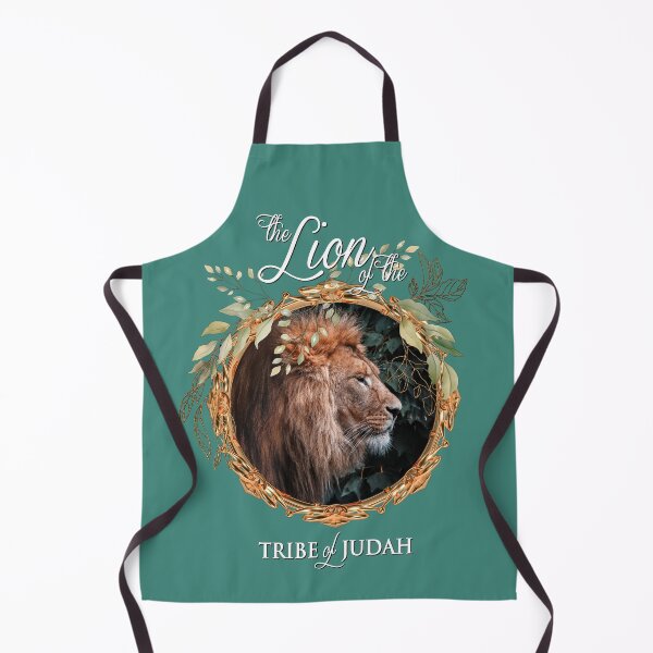 Item preview, Lion of Judah wreath on sea green designed and sold by AbideApparel.