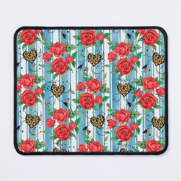 Item preview, French Country Stripe and Whimsical Roses with Cheetah Hearts designed and sold by Trimzz.