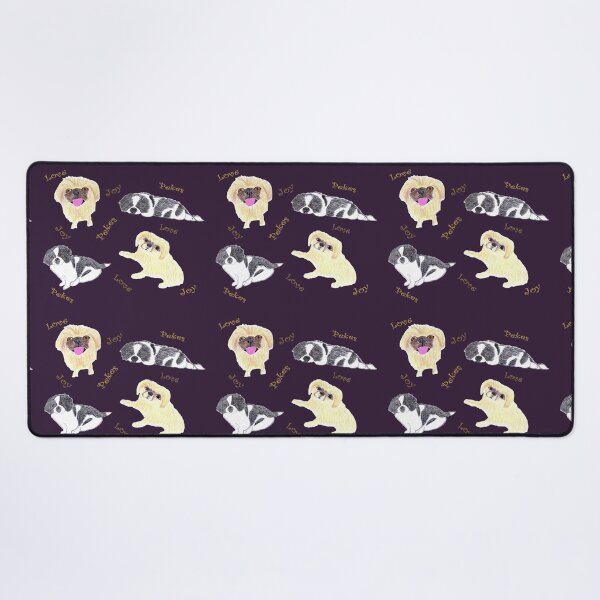 Item preview, Love, Joy, & Cute Peke Puppy Dogs (Purple with Gold letters) designed and sold by DeeDeee1970.