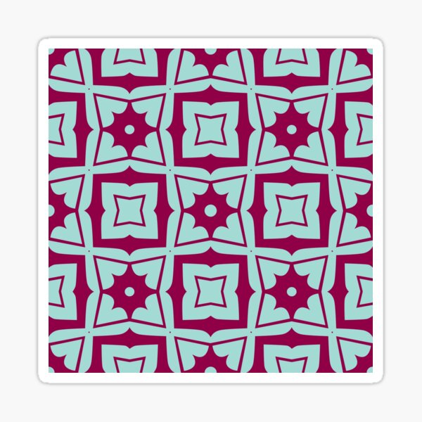 Geometric hearts and squares Sticker