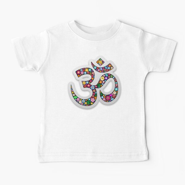 Namaste Floral Yoga Symbol Baby T-Shirt