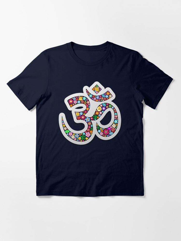 Thumbnail 3 of 7, Essential T-Shirt, Namaste Floral Yoga Symbol designed and sold by BluedarkArt.