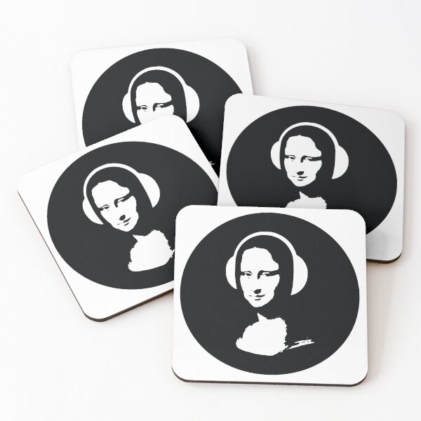 Item preview, DJ Mona Lisa in headphones designed and sold by bolkibox.