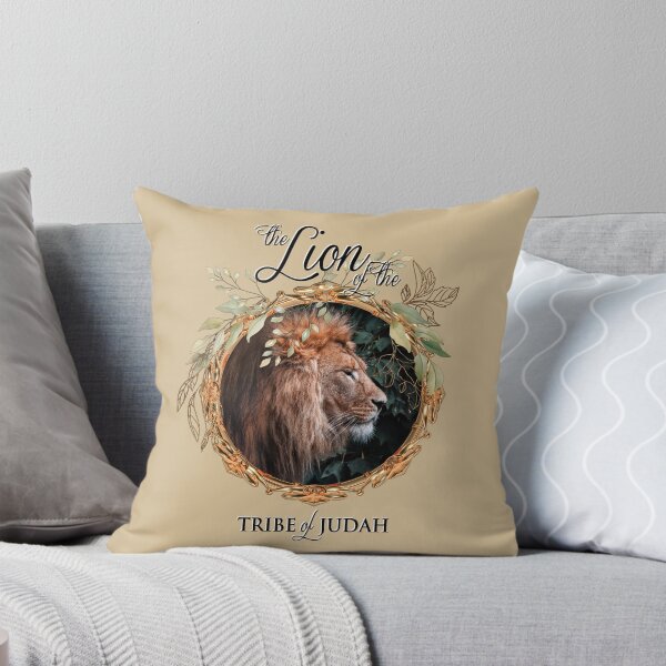 Item preview, Lion of Judah wreath on beige designed and sold by AbideApparel.