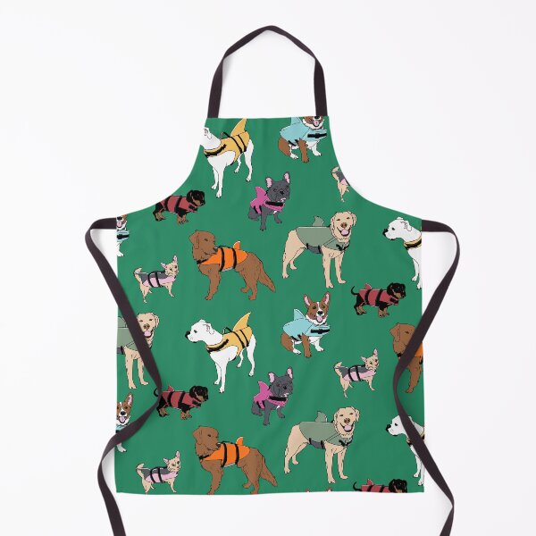 Item preview, Dog Sharks on Green designed and sold by Quick Brown Fox Canada.