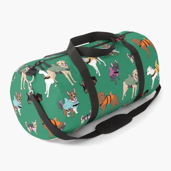 Item preview, Dog Sharks on Green designed and sold by Quick Brown Fox Canada.