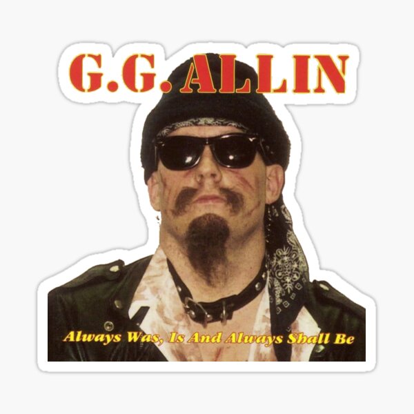 “GG ALLIN” Sticker for Sale by Neonic964 | Redbubble