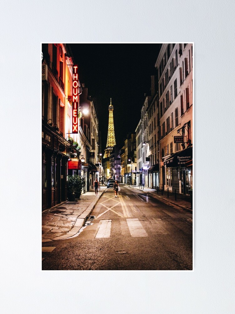 Paris Streets At Night Poster By Travelfoodfilm Redbubble Paris Streets At Night Poster By Travelfoodfilm Redbubble