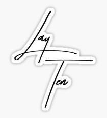 lay (yixing) exordium shirt Sticker