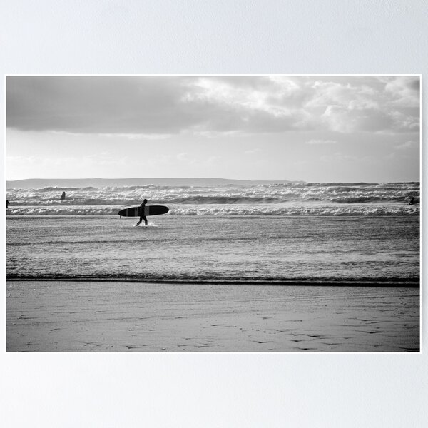 Item preview, Black and white Ocean Surfer designed and sold by shootingnelly.