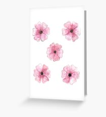 Pink Watercolor Flower Greeting Card