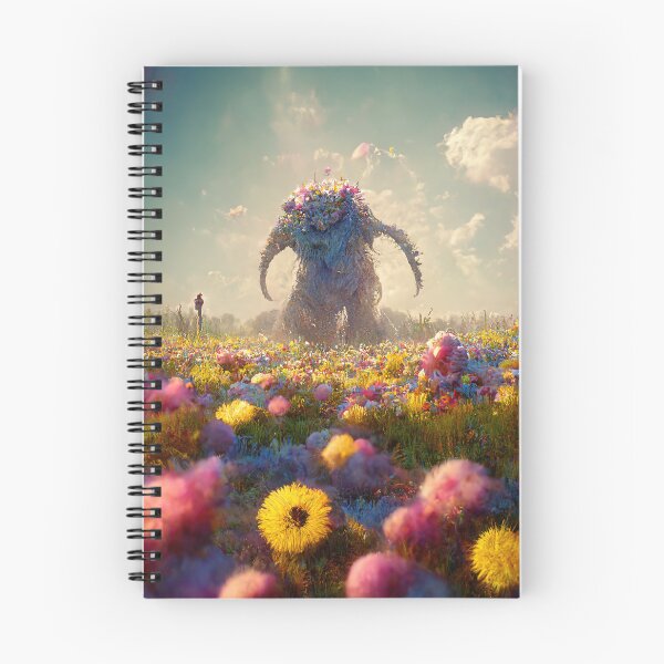 Item preview, Monster in a field of Flowers designed and sold by PeanutArtCorner.