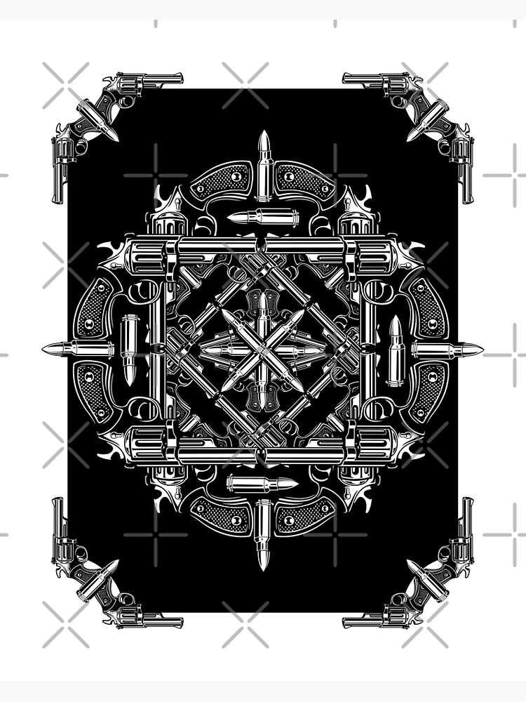 &ldquo;Revolver Geometric Art | Old west style Pistol&rdquo; Poster for Sale by