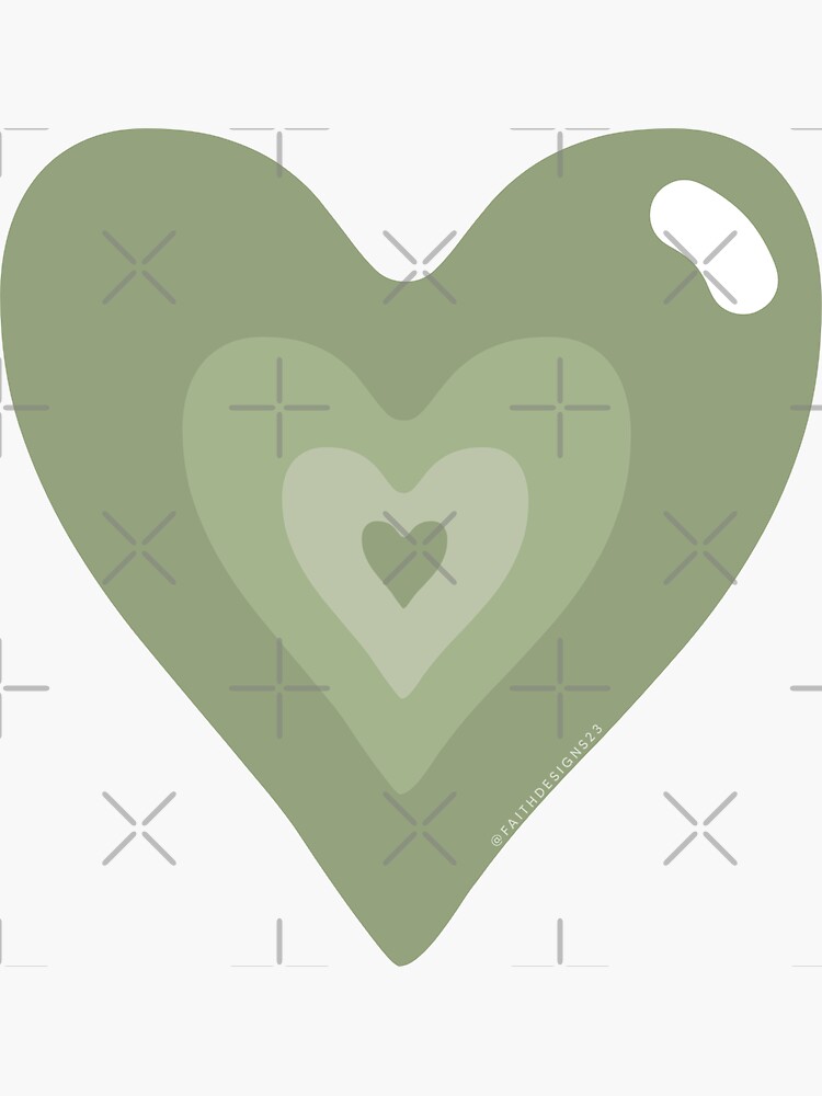 "Sage Green Latte Heart" Sticker for Sale by FaithDesigns23 Redbubble