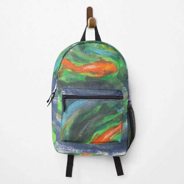 Item preview, Aestheic Japanese Style two Koji Fish in water swimming painting art designed and sold by Gracie_Designs.