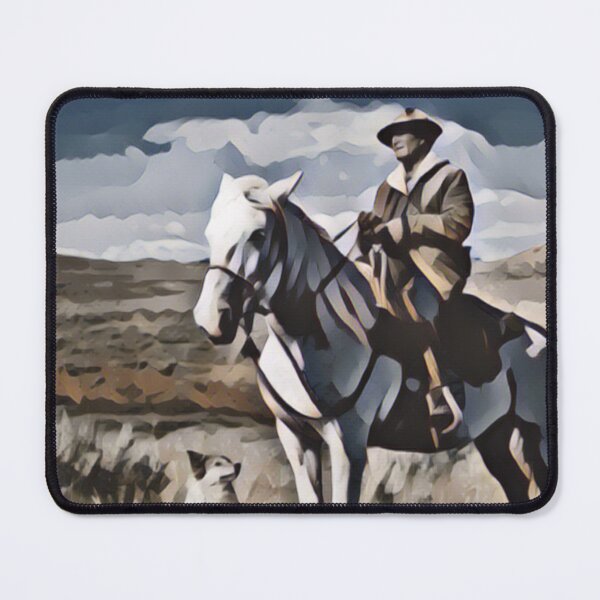 Item preview, Lone Cowboy on Horse With Dog designed and sold by No1Equestrian.
