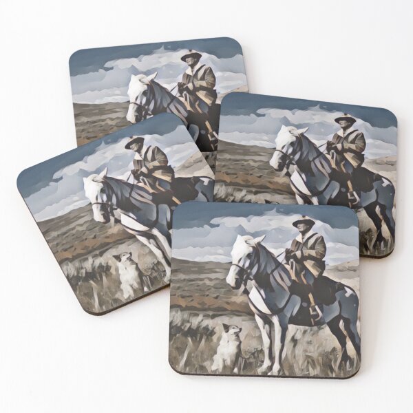 Item preview, Lone Cowboy on Horse With Dog designed and sold by No1Equestrian.