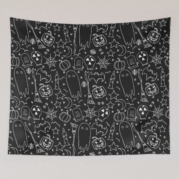 Item preview, halloween patterns scary face Motivation Scriptures designed and sold by DesignisMine.