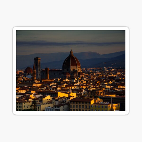 Cityscape Duomo Piazzale Michelangelo Florence Tuscany Italy Sticker