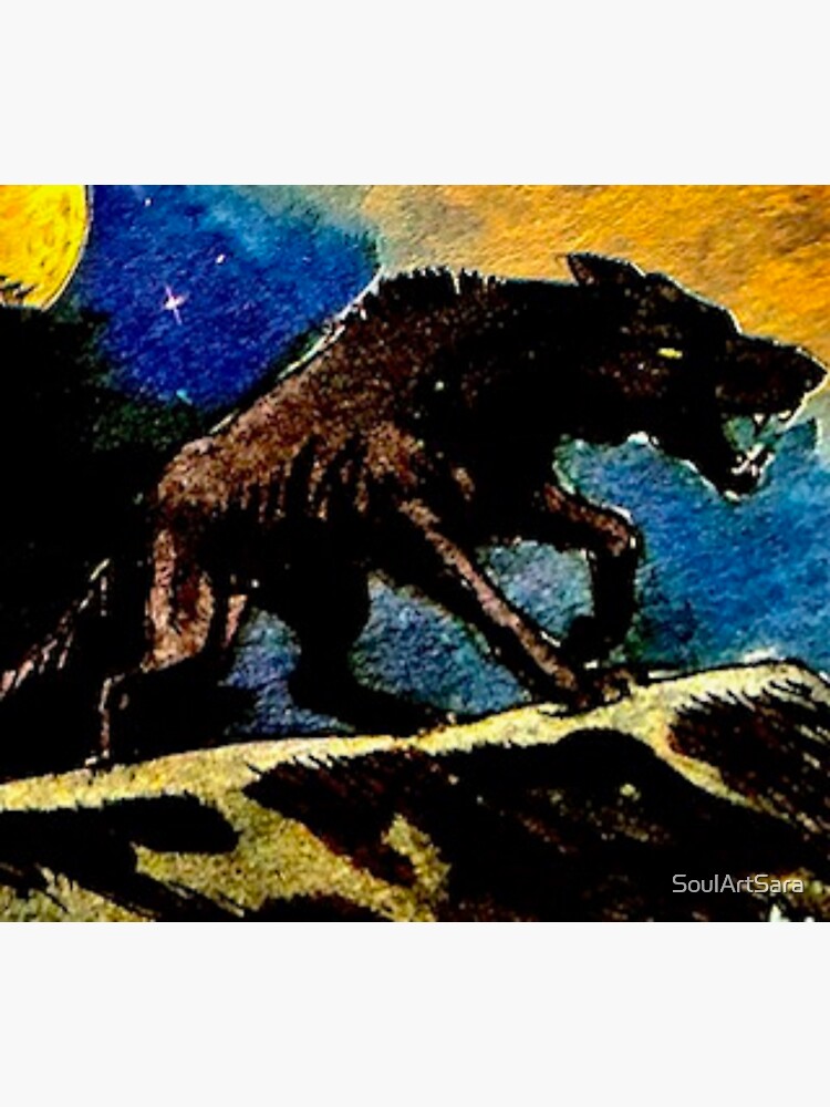 Thumbnail 3 of 3, Sticker, Keep Calm and Love Monster Wolf designed and sold by SoulArtSara.